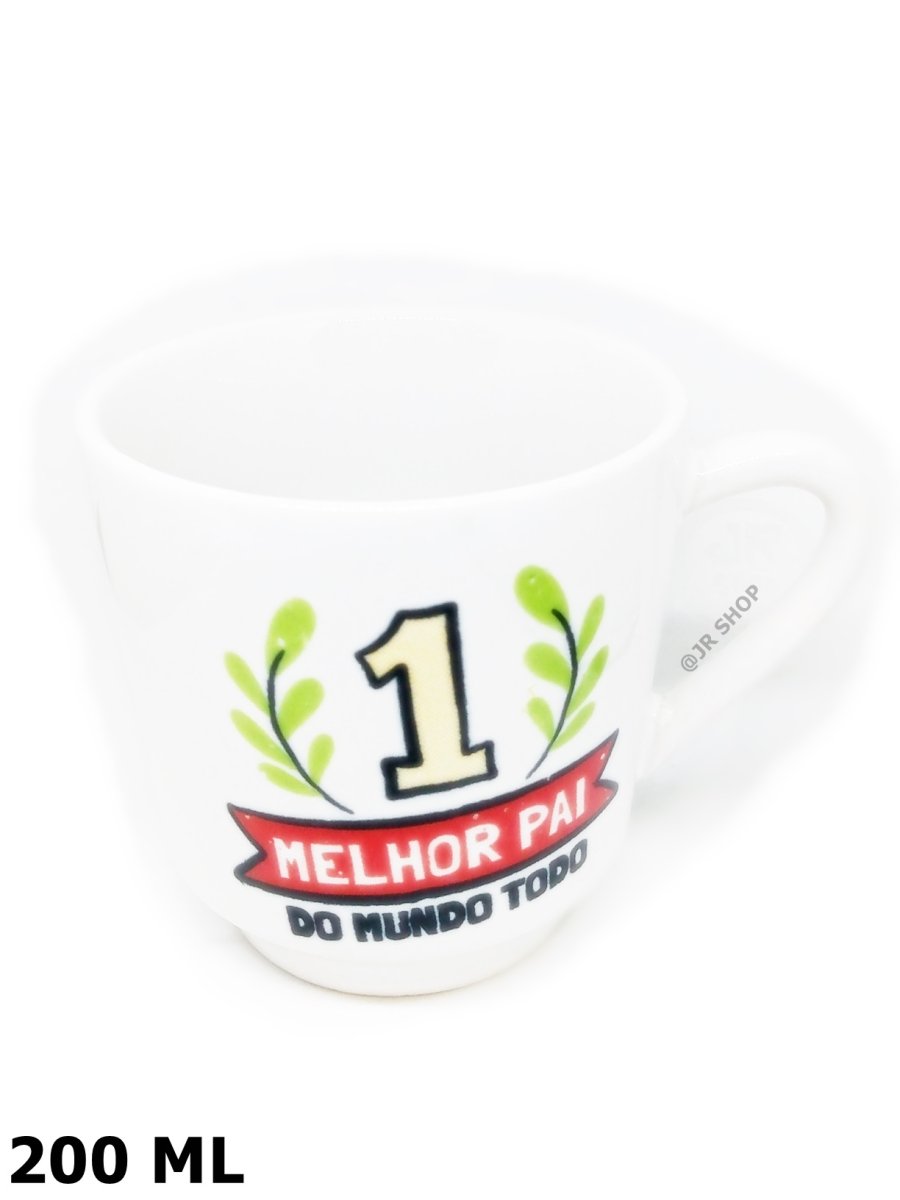 Caneca Porcelana Louça Presente PAI Caneca Decorada Frases Modelo #1