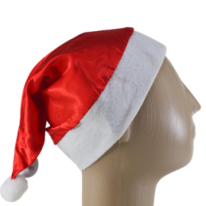 Gorro de Papai Noel- Touca Papai Mamãe Noel Cetim – Gorro de Natal -Tradicional