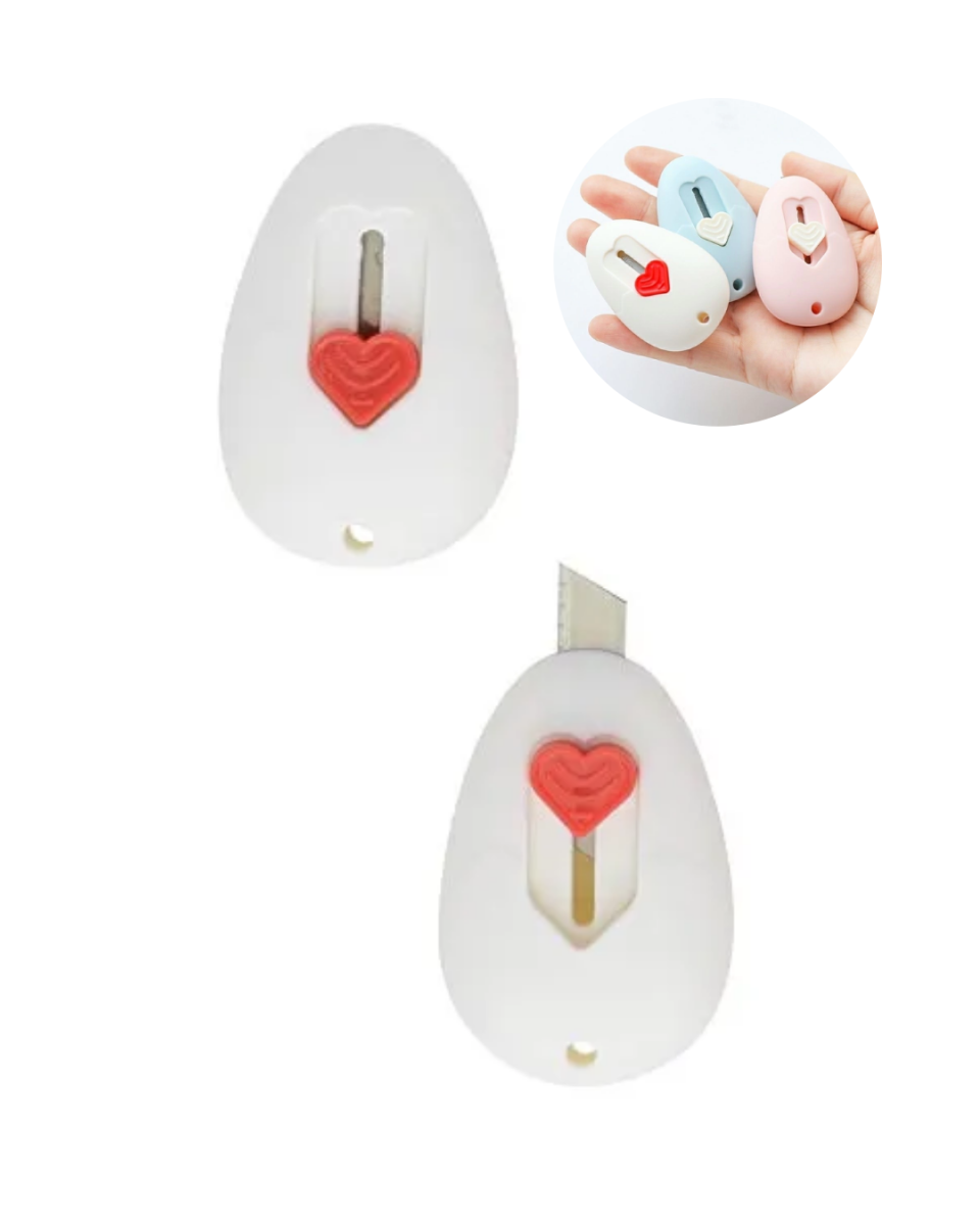 Mini Estilete Retrátil De Bolso Plástico Unitário – Cores Sortidas - Image 4