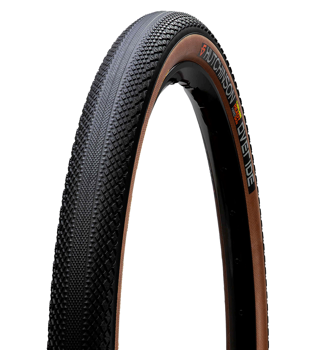 Pneu Gravel Hutchinson Overide 700x38c TLR preto/castanho - Image 2