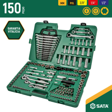 Jogo de Ferramentas com 150 Peças ST09510L – SATA - Image 4