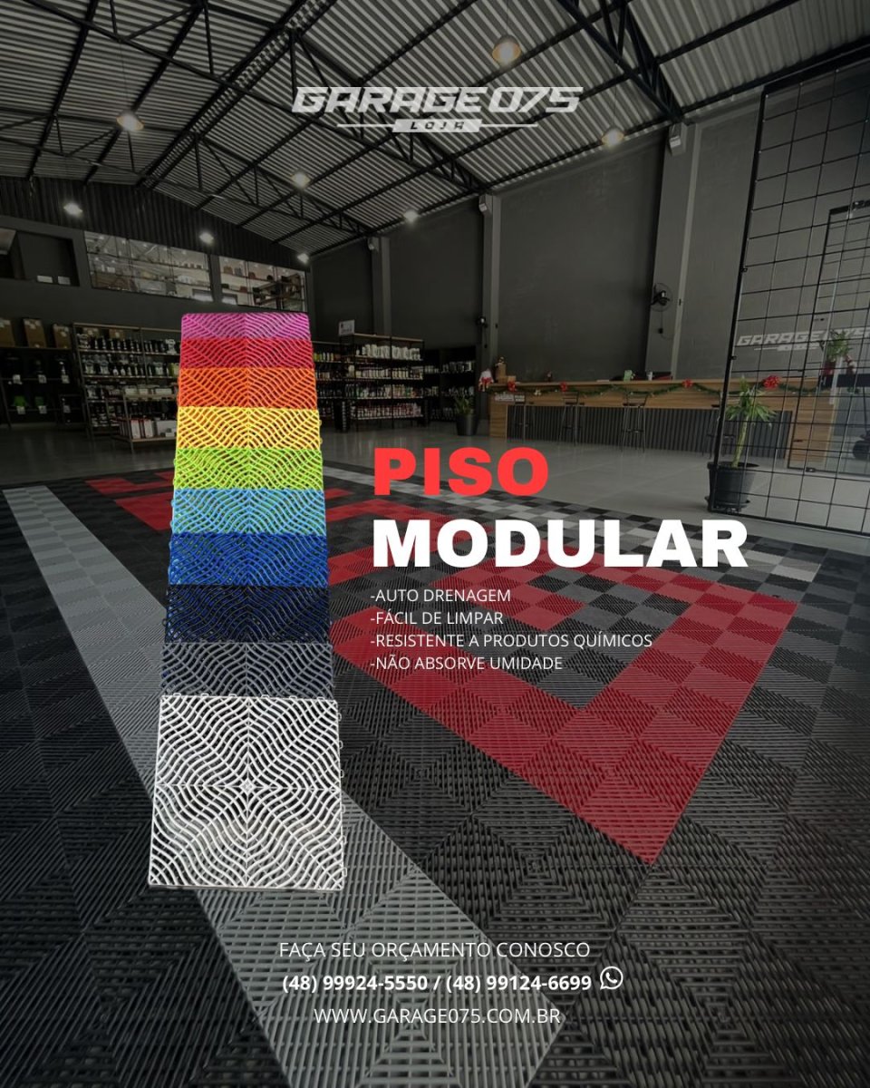 Piso Modular Hidroflow 3D 33x33x1,5 Preto Black Piano – Garage 075 - Image 5